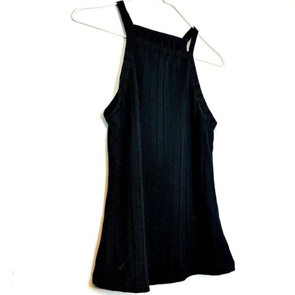 NWOT Shein Knitted Halter Black Tank Top Size Medium - Picture 2 of 4